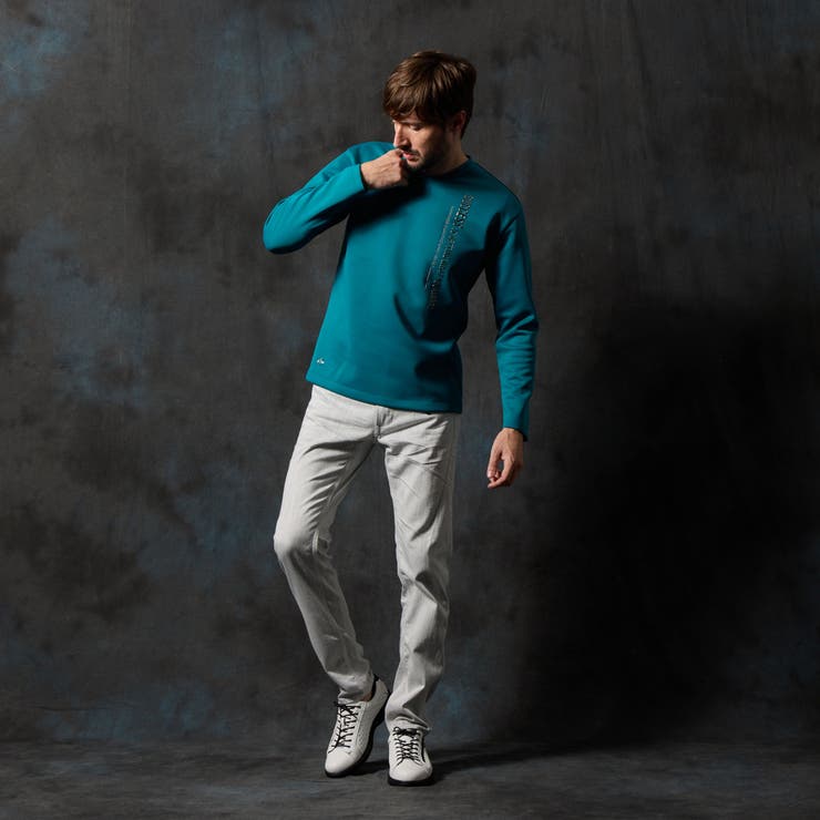 ジェルプリントVネック長袖プルオーバー | NICOLE | 詳細画像5 