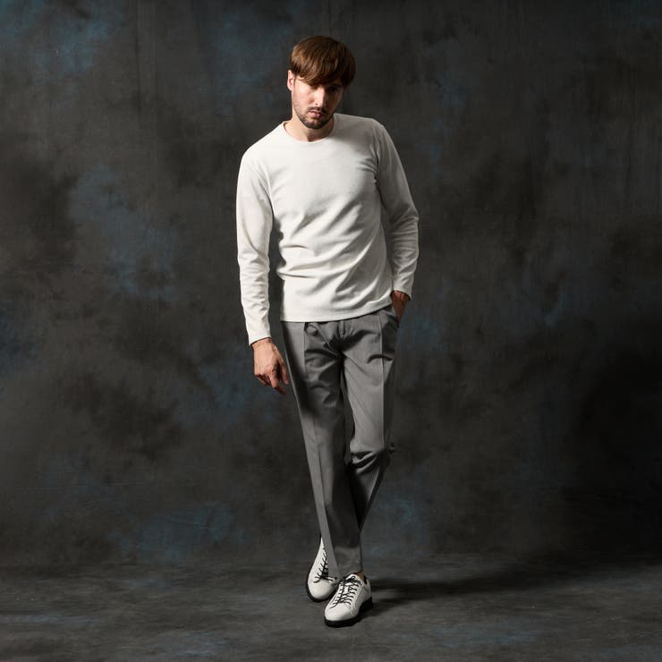 バイヤスジャカードクルーネック長袖プルオーバー | NICOLE | 詳細画像2 