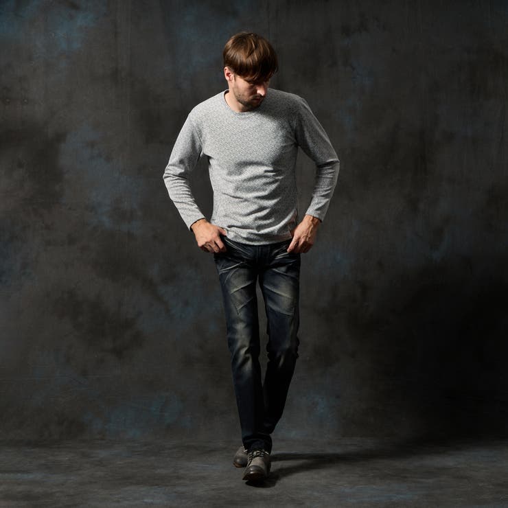 バイヤスジャカードクルーネック長袖プルオーバー | NICOLE | 詳細画像5 