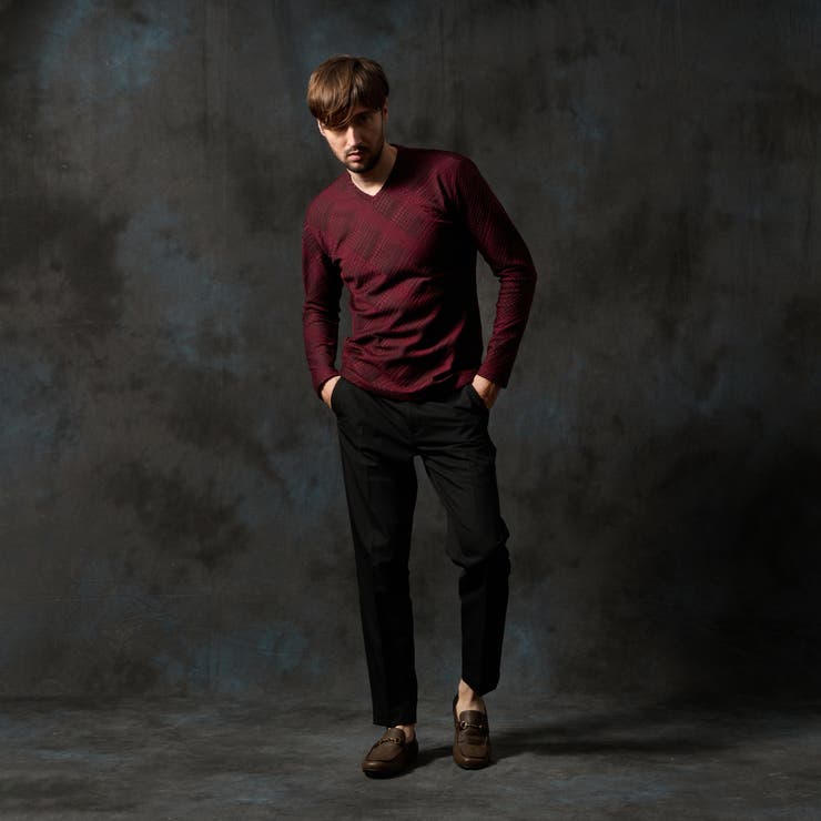 ブリスターチェックＶネックプルオーバー | NICOLE | 詳細画像2 