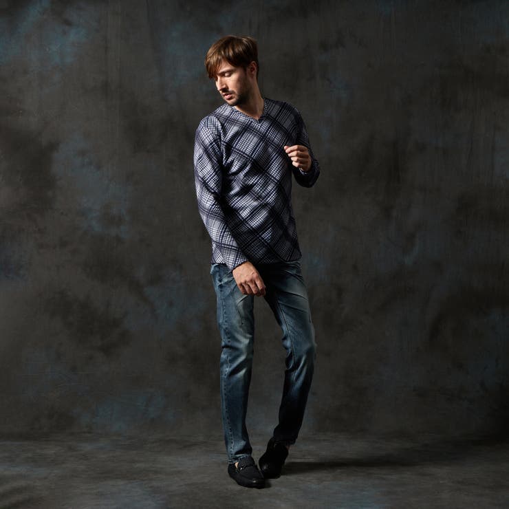 ブリスターチェックＶネックプルオーバー | NICOLE | 詳細画像5 