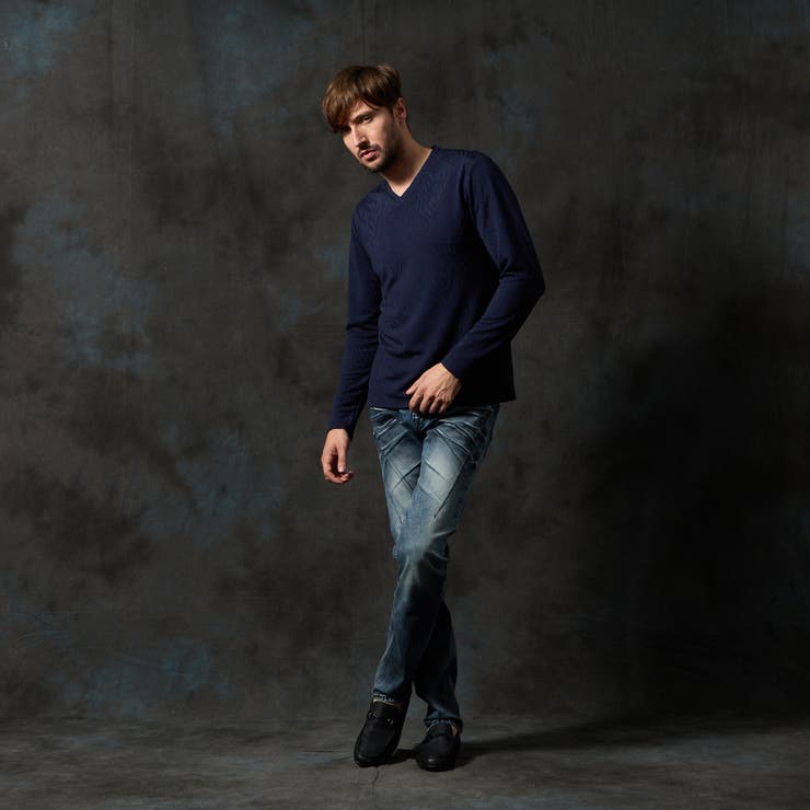 ゼブラ風ブリスタ-ジャカードＶネックプルオーバー | NICOLE | 詳細画像5 