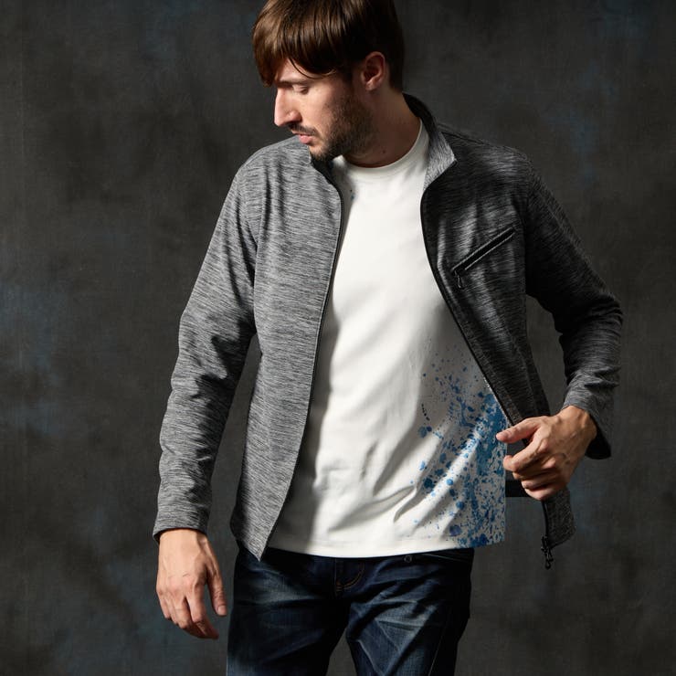 29グレー | メランジダブルフェイスジップアップブルゾン | NICOLE