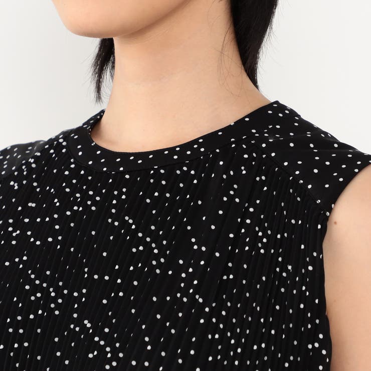 ランダムドットノースリーブプリーツワンピース | NICOLE | 詳細画像7 