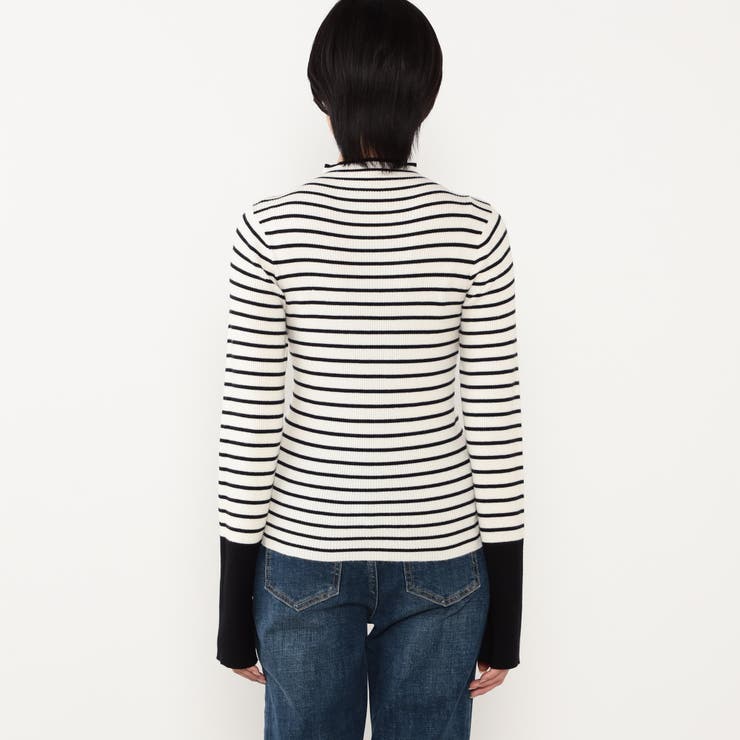 【WALDO】モックネック配色リブニット | NICOLE | 詳細画像7 