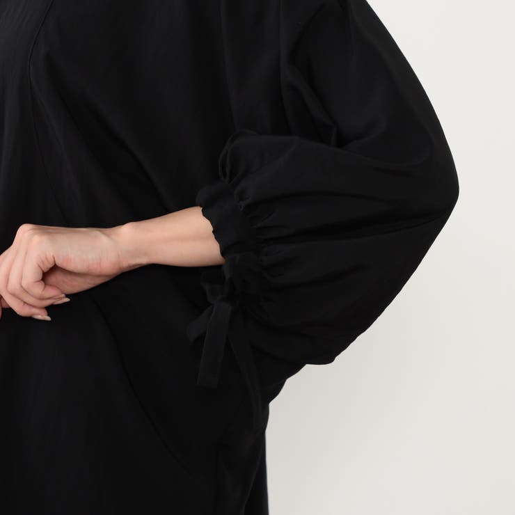 袖ドロスト使い５分袖バンドカラーシャツ | NICOLE | 詳細画像8 