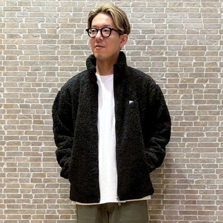 49ブラック | マイクロフリースボンディングジップブルゾン | NICOLE