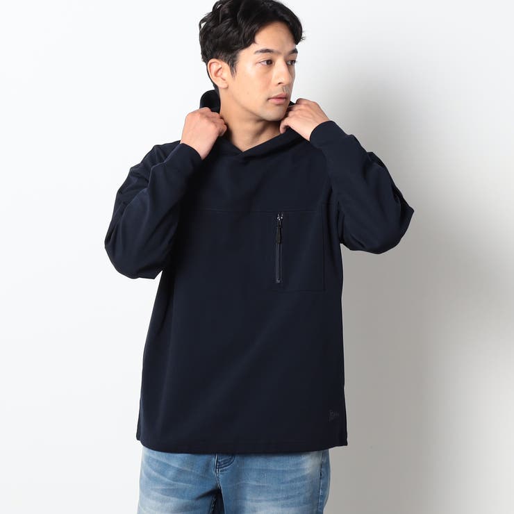 67ネイビー | 圧縮マイクロカノコプルパーカー | NICOLE