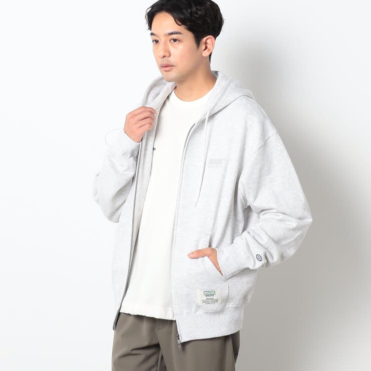 19ライトグレー | DISCUS(ディスカス）別注USAコットンジップフーディ | NICOLE