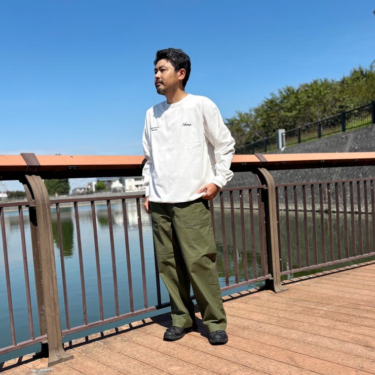 NANGA(ナンガ)別注バックプリントドローコードロングスリーブTシャツ | NICOLE | 詳細画像24 