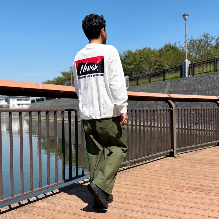 NANGA(ナンガ)別注バックプリントドローコードロングスリーブTシャツ | NICOLE | 詳細画像25 