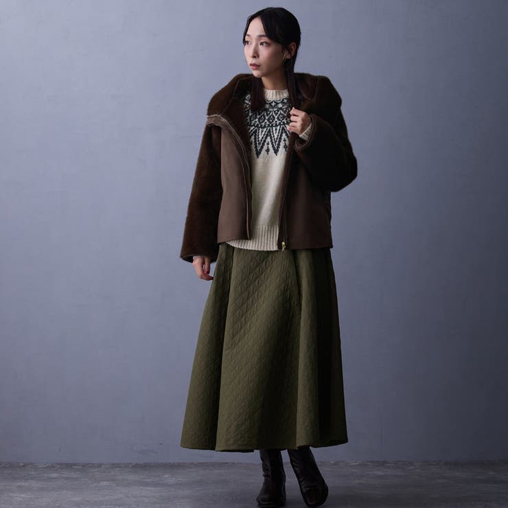 キルティングフレアスカート | NICOLE | 詳細画像10 