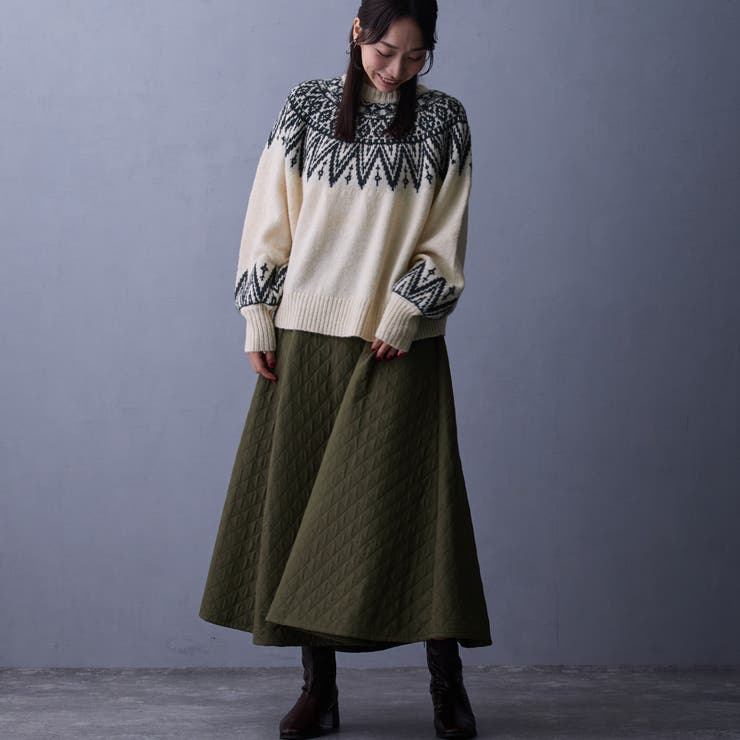 キルティングフレアスカート | NICOLE | 詳細画像7 