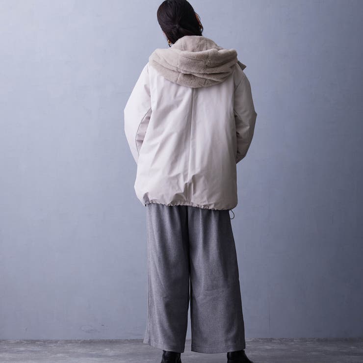 ファーライナー付きドロストダウンブルゾン | NICOLE | 詳細画像4 