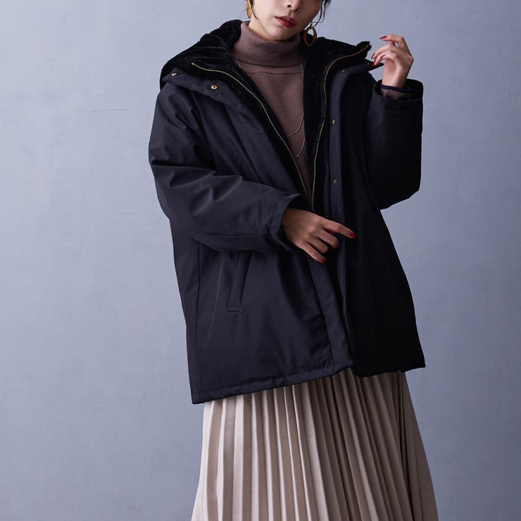 ファーライナー付きドロストダウンブルゾン | NICOLE | 詳細画像9 