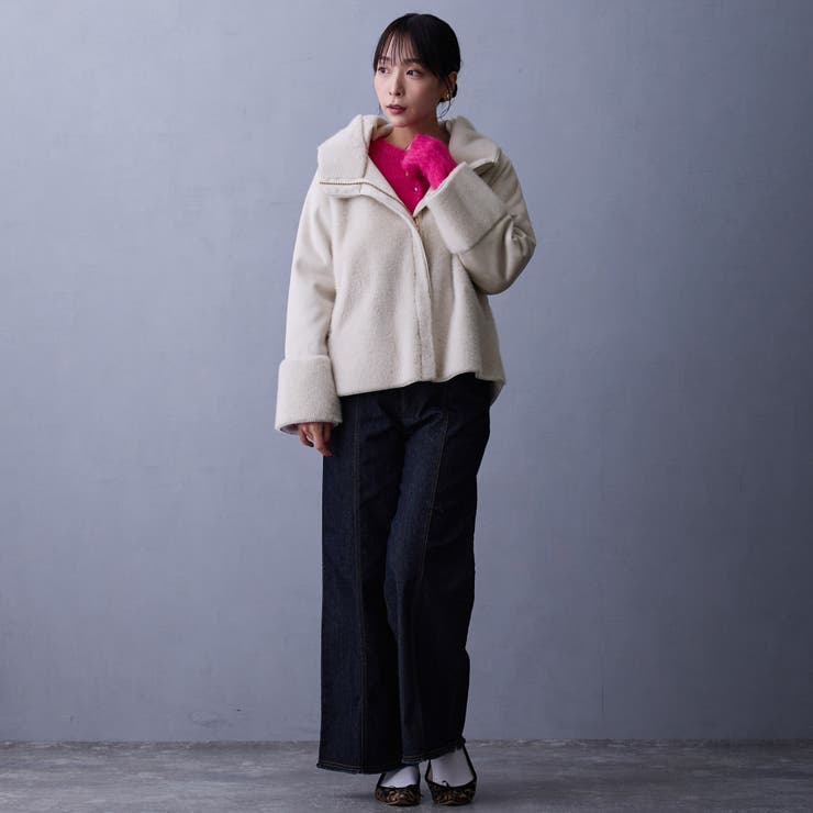 リバーシブルフェイクムートンブルゾン | NICOLE | 詳細画像10 