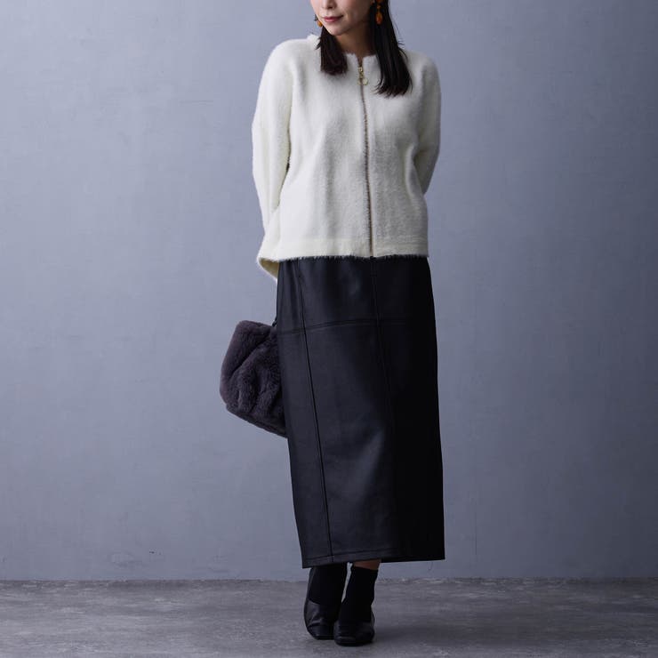 シャギーZIPカーディガン | NICOLE | 詳細画像10 