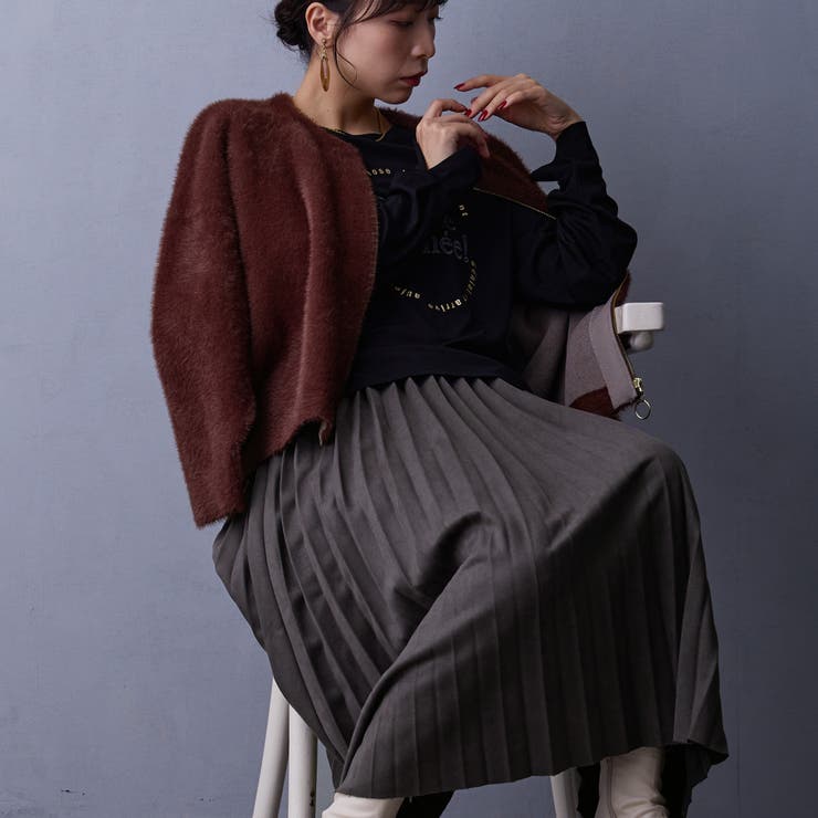 シャギーZIPカーディガン | NICOLE | 詳細画像2 