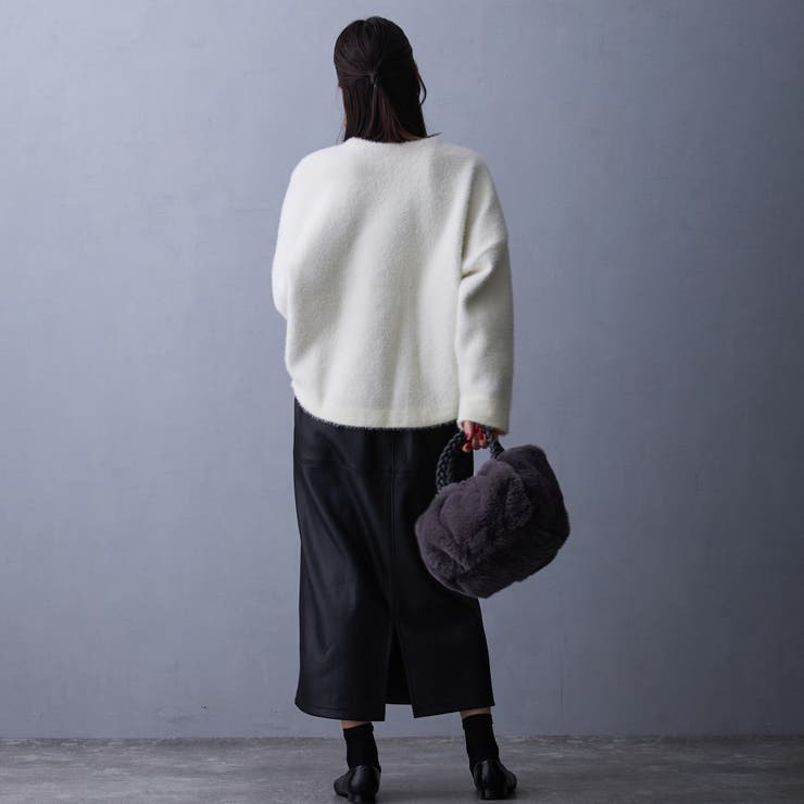 シャギーZIPカーディガン | NICOLE | 詳細画像9 