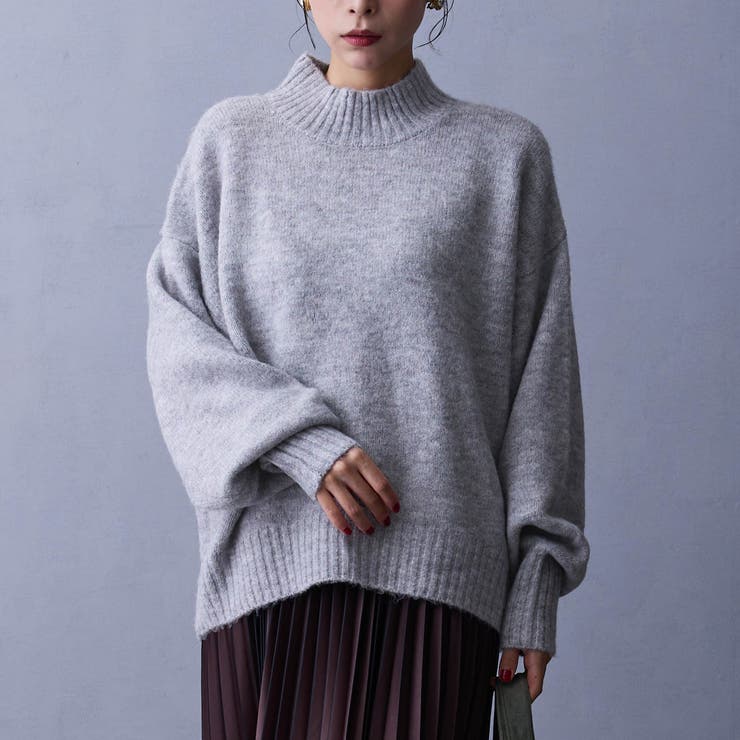 19ライトグレー | ハイネックニットプルオーバー | NICOLE