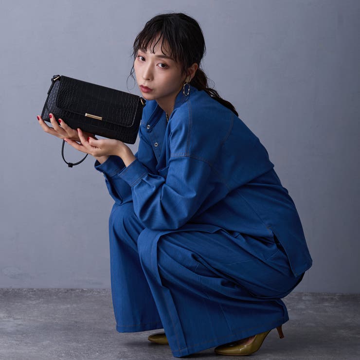 クロコ型押しスクエアバッグ | NICOLE | 詳細画像6 