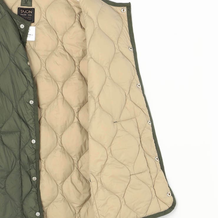 【TAION】ミリタリークルーネックダウンベスト | NICOLE | 詳細画像10 