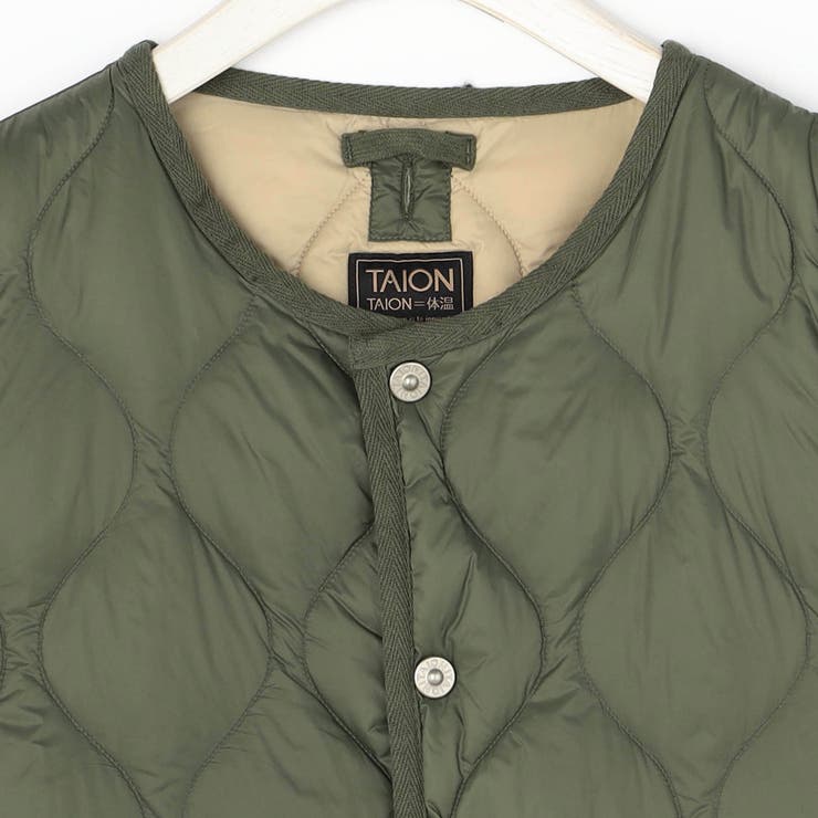 【TAION】ミリタリークルーネックダウンベスト | NICOLE | 詳細画像3 