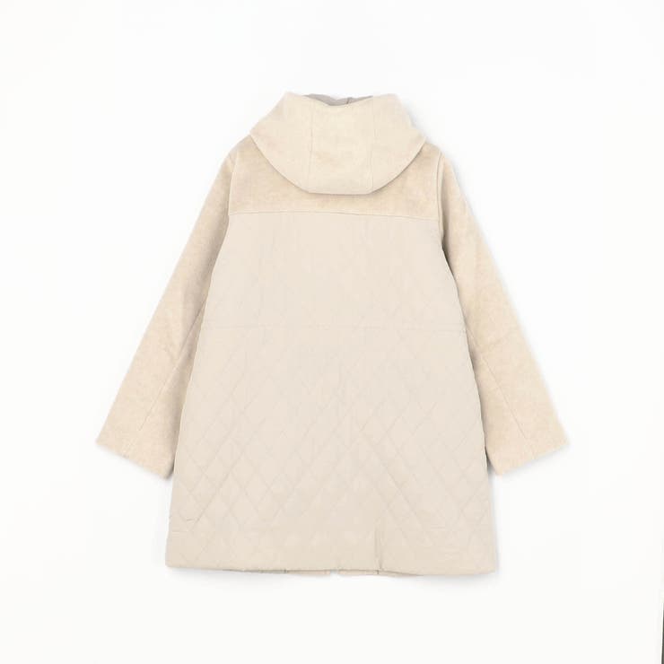 モッサ×キルト切り替えZIPフードコート | NICOLE | 詳細画像2 