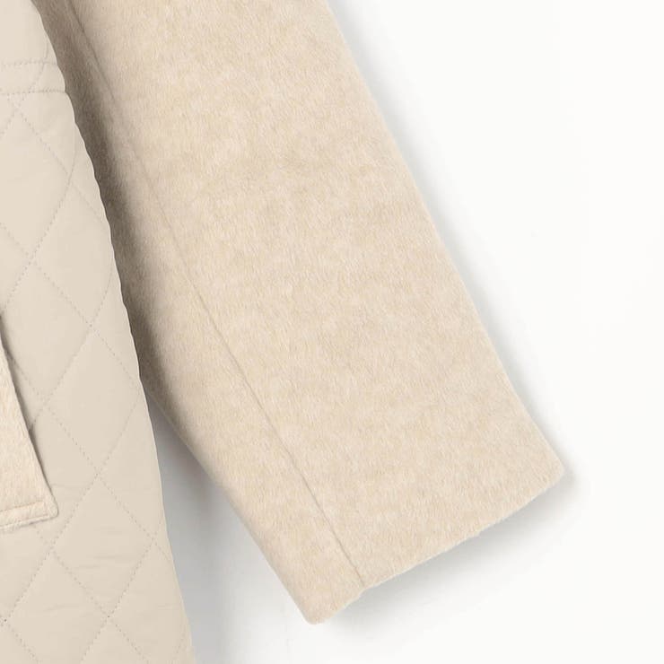 モッサ×キルト切り替えZIPフードコート[品番：NICW0007317]｜NICOLE