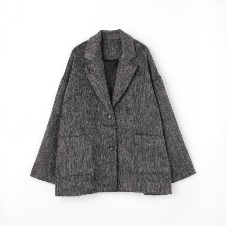 49ブラック | シャギーショートコート | NICOLE