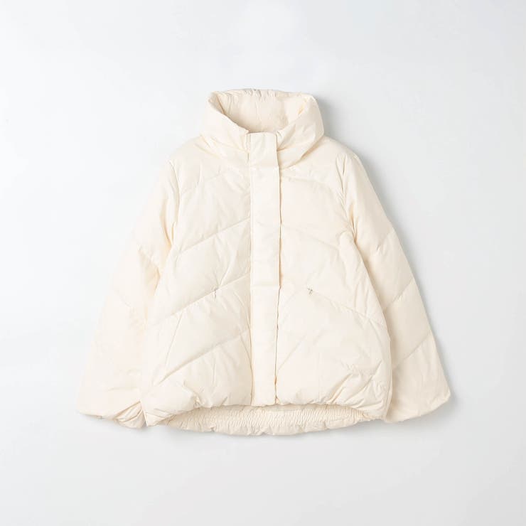 09ホワイト | ボリュームカラーダウンブルゾン | NICOLE