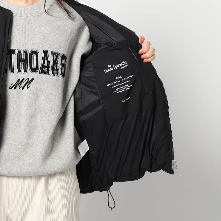 【YDOT別注】ノーカラーダウンブルゾン | NICOLE | 詳細画像13 