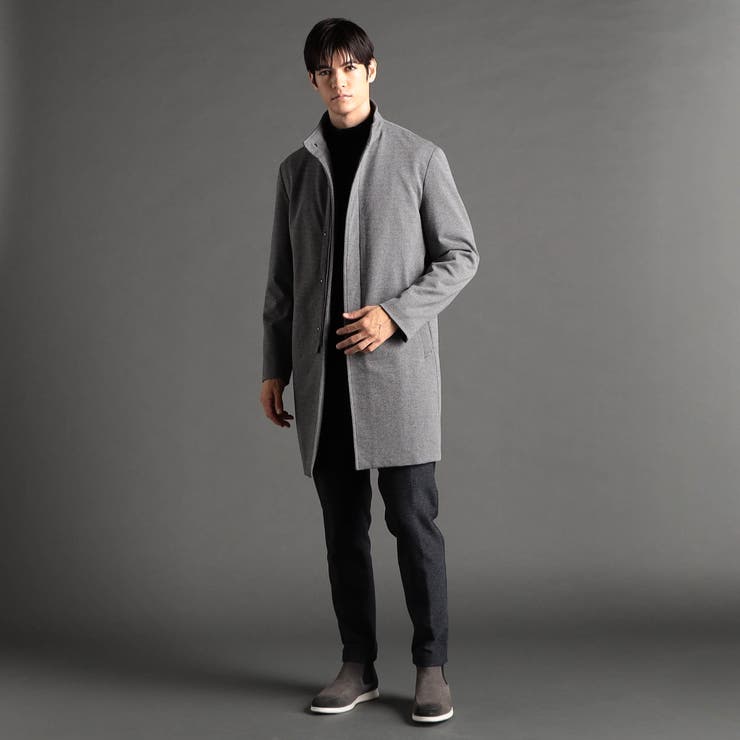 ダブルジャカードニット スタンドカラーコート | NICOLE | 詳細画像2 