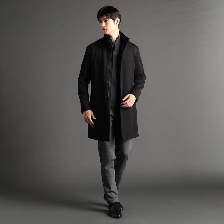 ダブルジャカードニット スタンドカラーコート | NICOLE | 詳細画像3 