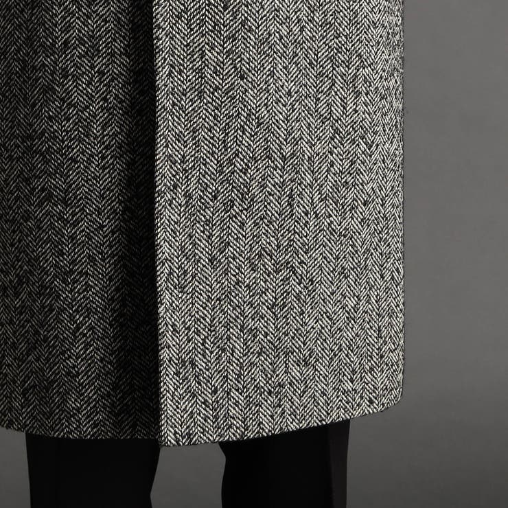 ウーリーヘリンボンツイード チェスターコート | NICOLE | 詳細画像10 