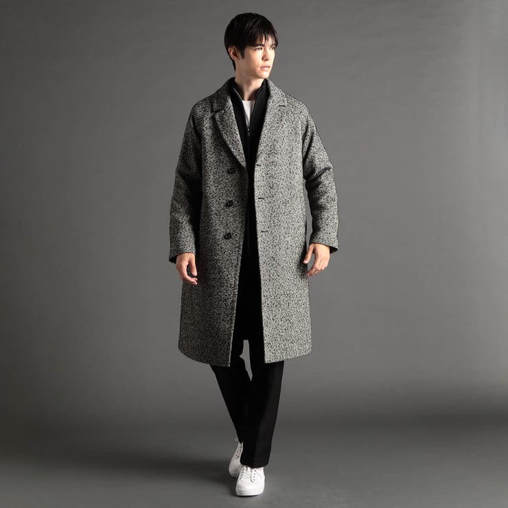 ウーリーヘリンボンツイード チェスターコート | NICOLE | 詳細画像2 