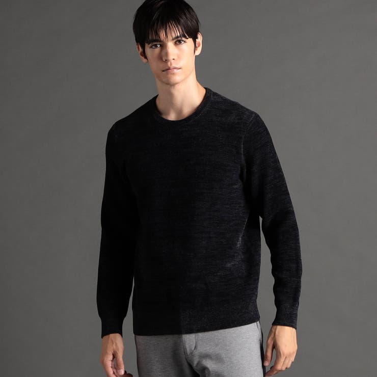 39チャコールグレー | メランジベロア クルーネックニット | NICOLE