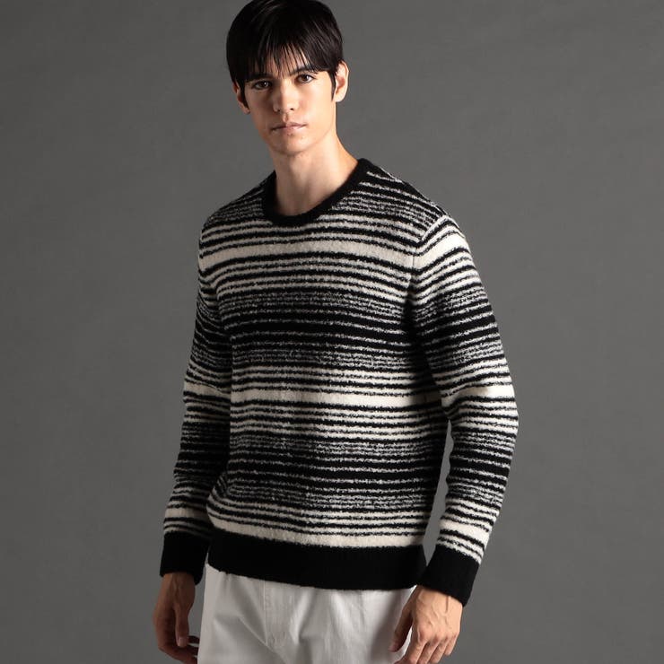 グラデーションボーダー クルーネックニット | NICOLE | 詳細画像1 