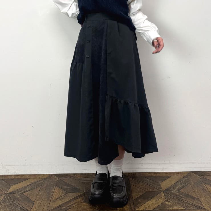 39チャコールグレー | クレイジーカットフレアスカート | NICOLE