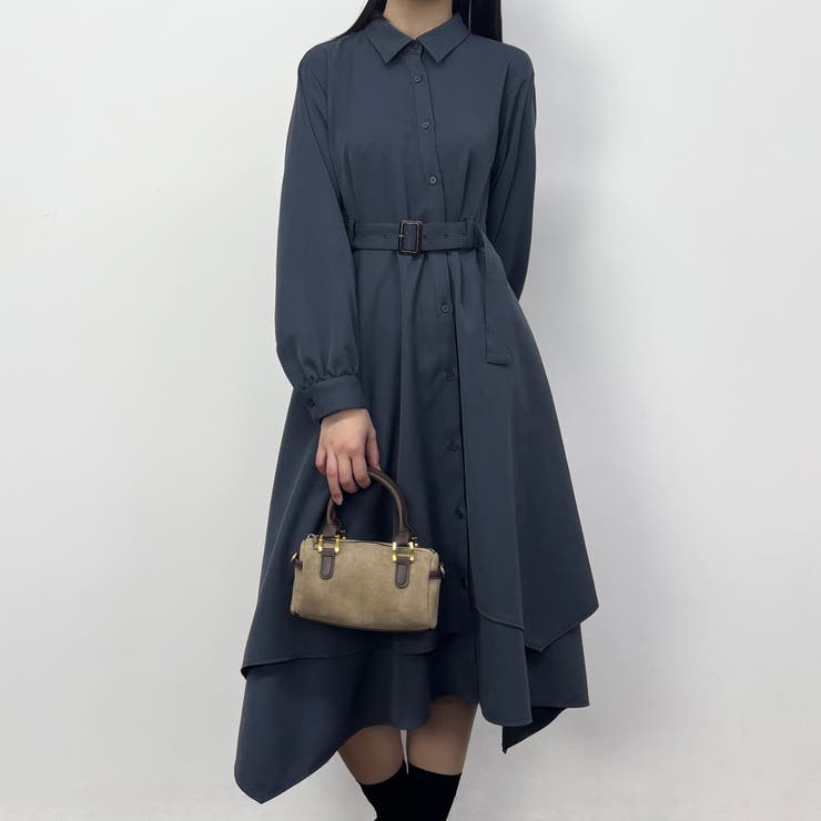 60ブルー | イレヘムアシメワンピース | NICOLE