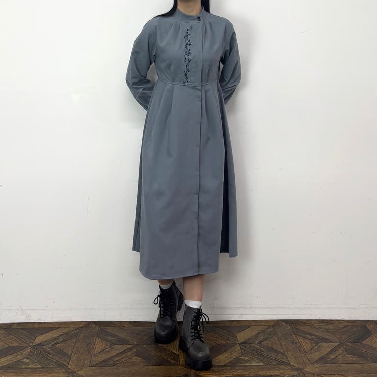 64サックス | オリエンタル刺繍ワンピース | NICOLE