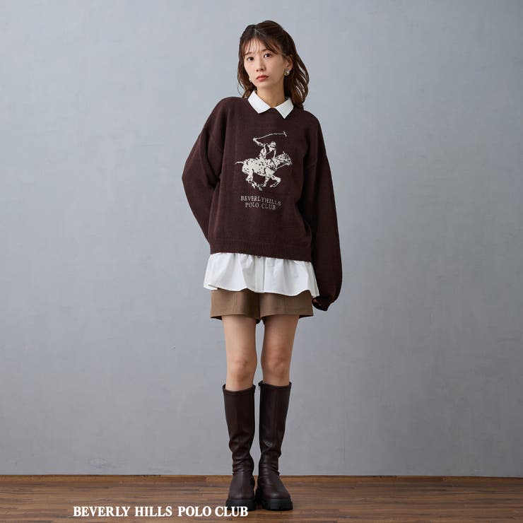 【BEVERLY HILLS POLO CLUB】ロゴニットプルオーバー | NICOLE | 詳細画像6 