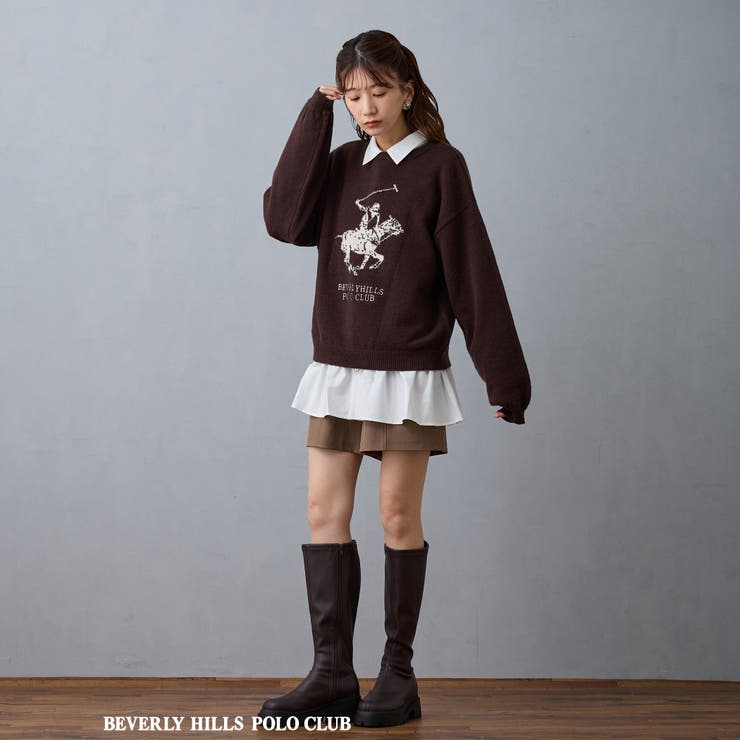 【BEVERLY HILLS POLO CLUB】ロゴニットプルオーバー | NICOLE | 詳細画像8 
