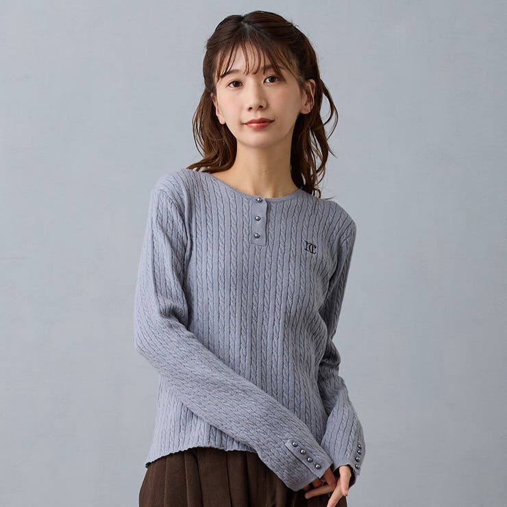 64サックス | ケーブルコンパクトニット | NICOLE