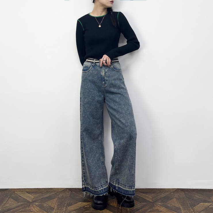 バイカラーニットプルオーバー | NICOLE | 詳細画像10 