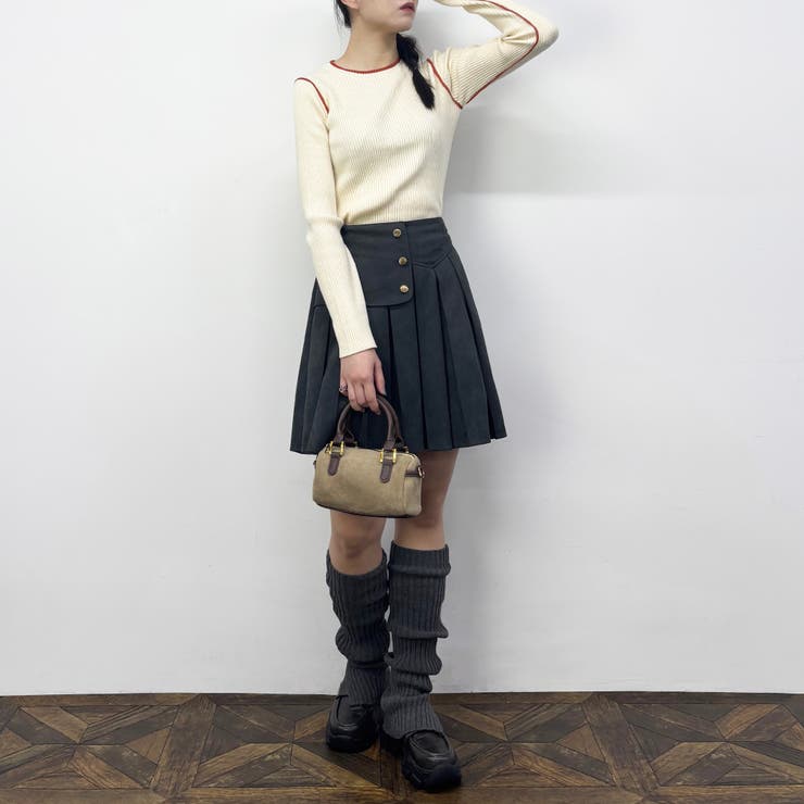 バイカラーニットプルオーバー | NICOLE | 詳細画像5 