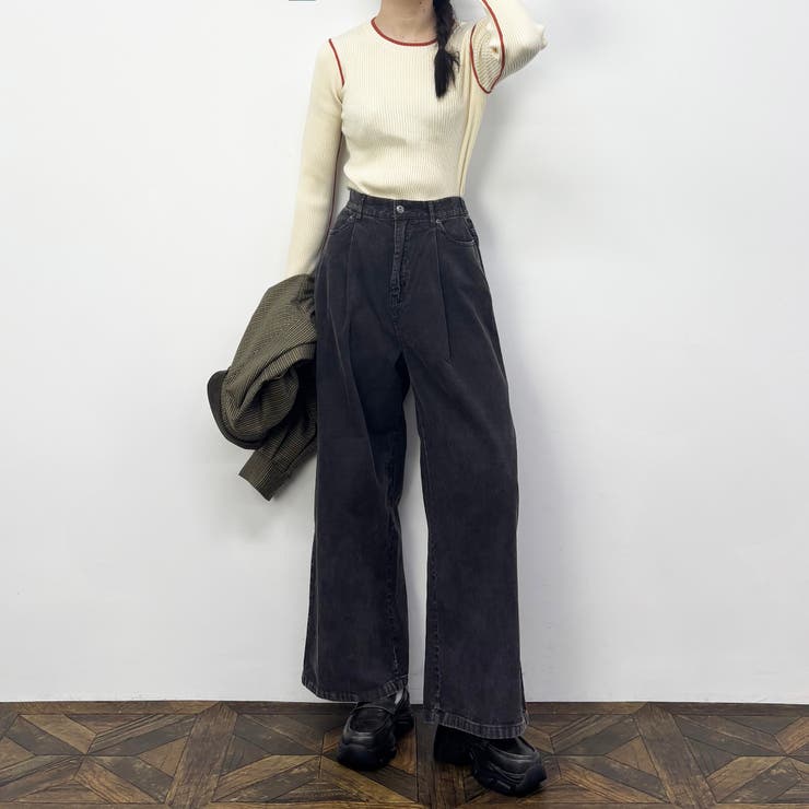 バイカラーニットプルオーバー | NICOLE | 詳細画像8 