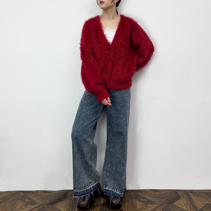 Vネックプードルカーディガン | NICOLE | 詳細画像2 