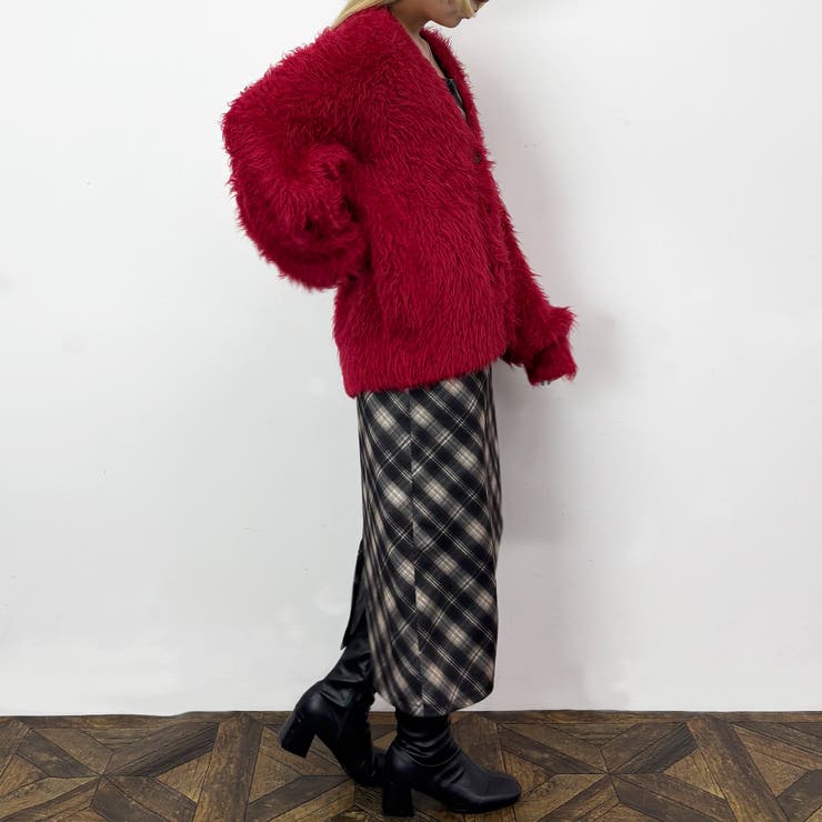 Vネックプードルカーディガン | NICOLE | 詳細画像4 