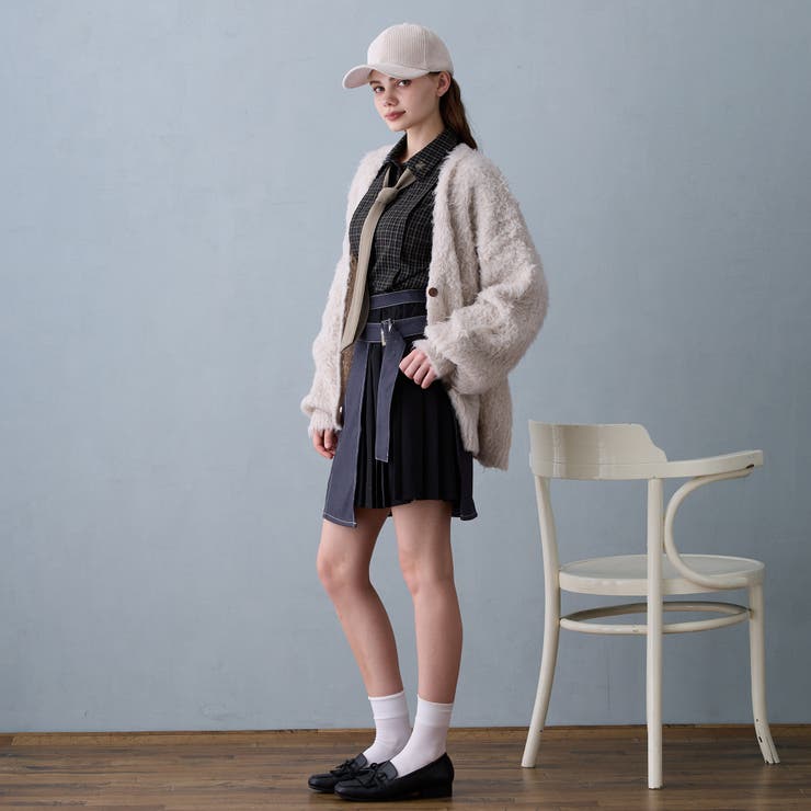 Vネックプードルカーディガン | NICOLE | 詳細画像5 